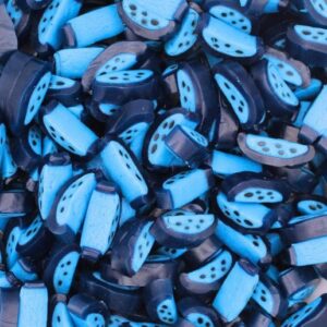 Vidal Import Swedish Blue Raspberry Licorice Slices 2.2lb Bulk